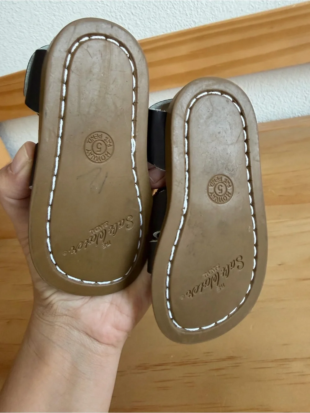 Salt Water Sandals Brown Leather baby Sandals